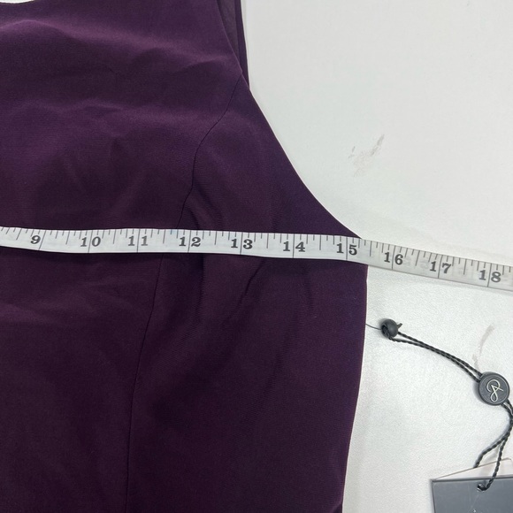 Adrianna Papell Dress Purple Sleeveless Jewel Neck Full-Length Evening Gown NWT - Picture 10 of 13